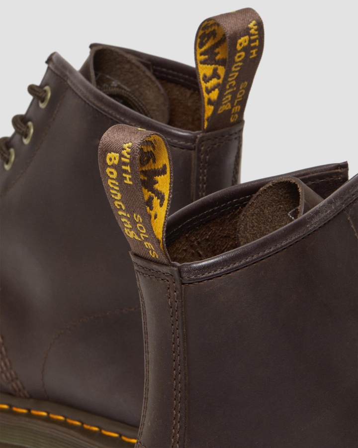 Dr.martens Romania Maro Inchis Crazy Horse Piele 101 Crazy Horse Botine Din Piele