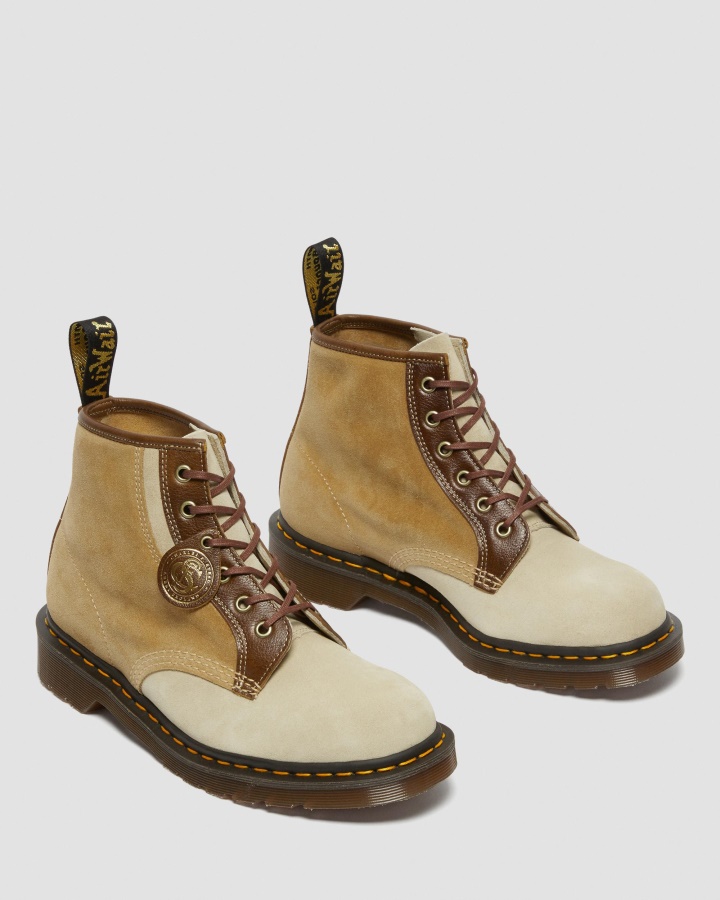 101 Botine De Piele Intoarsa Fabricate In Anglia Dr.martens Romania Nisip