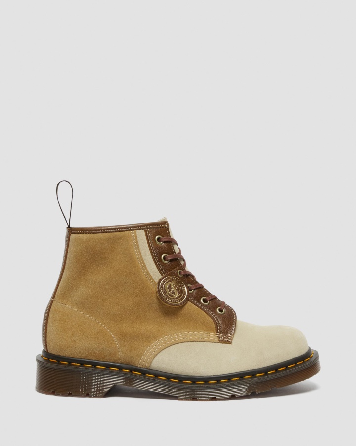 101 Botine De Piele Intoarsa Fabricate In Anglia Dr.martens Romania Nisip