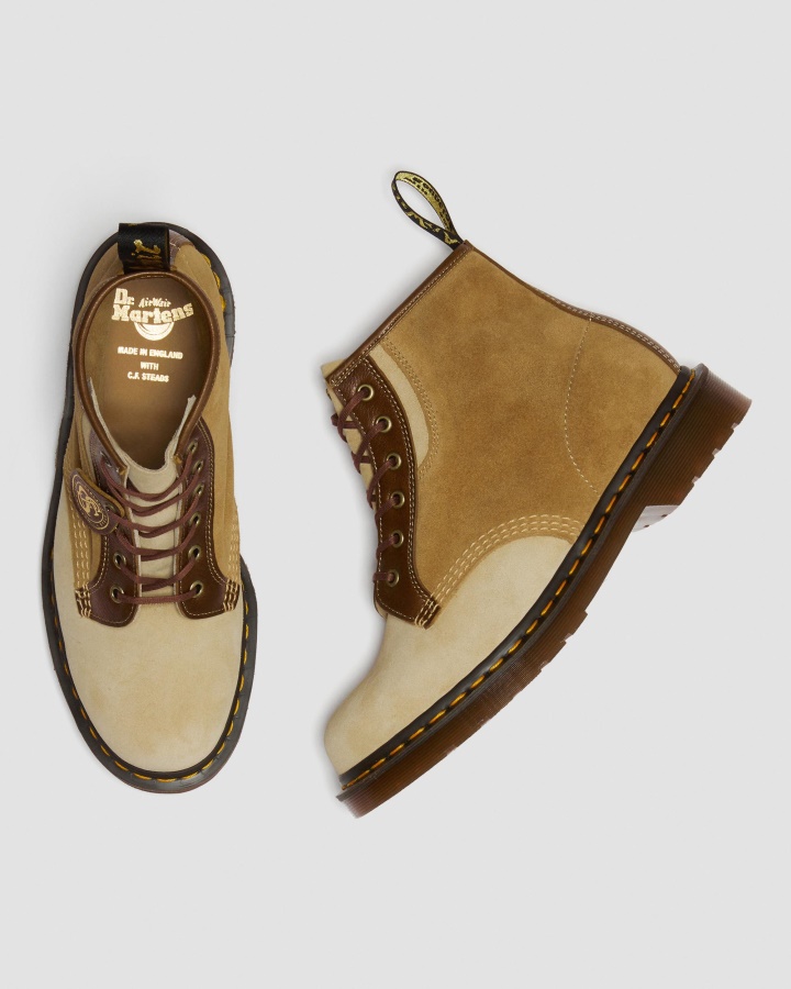 101 Botine De Piele Intoarsa Fabricate In Anglia Dr.martens Romania Nisip