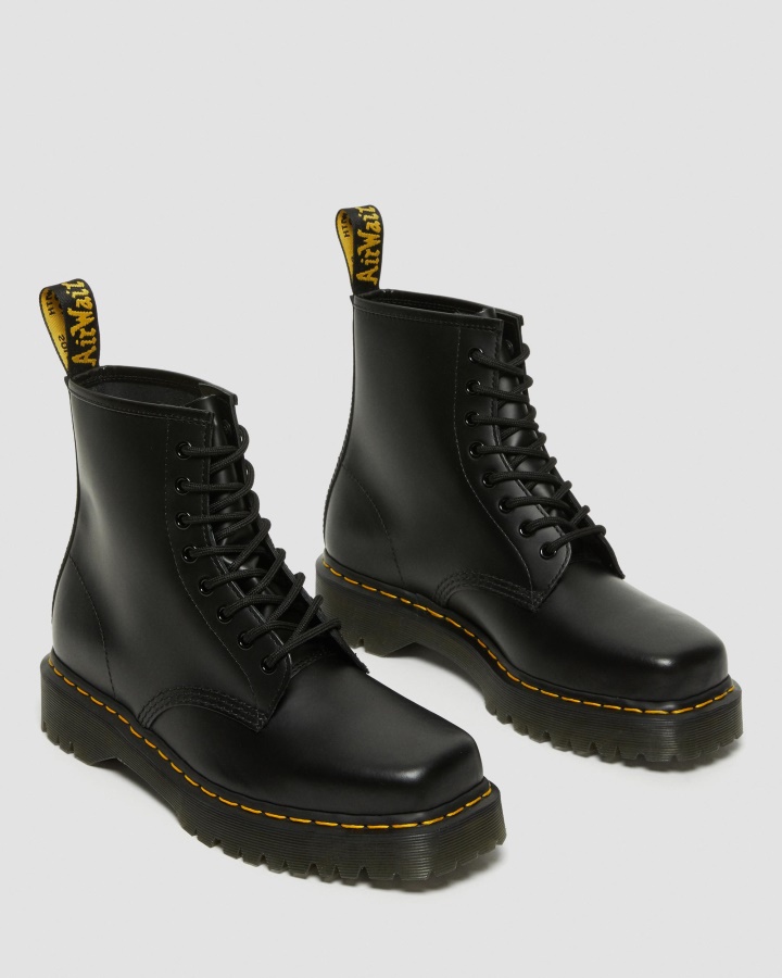 Cizme Netede Lustruite Netede Dr.martens Romania 1460 Bex Cu Vârf Pătrat Din Piele Cu șireturi