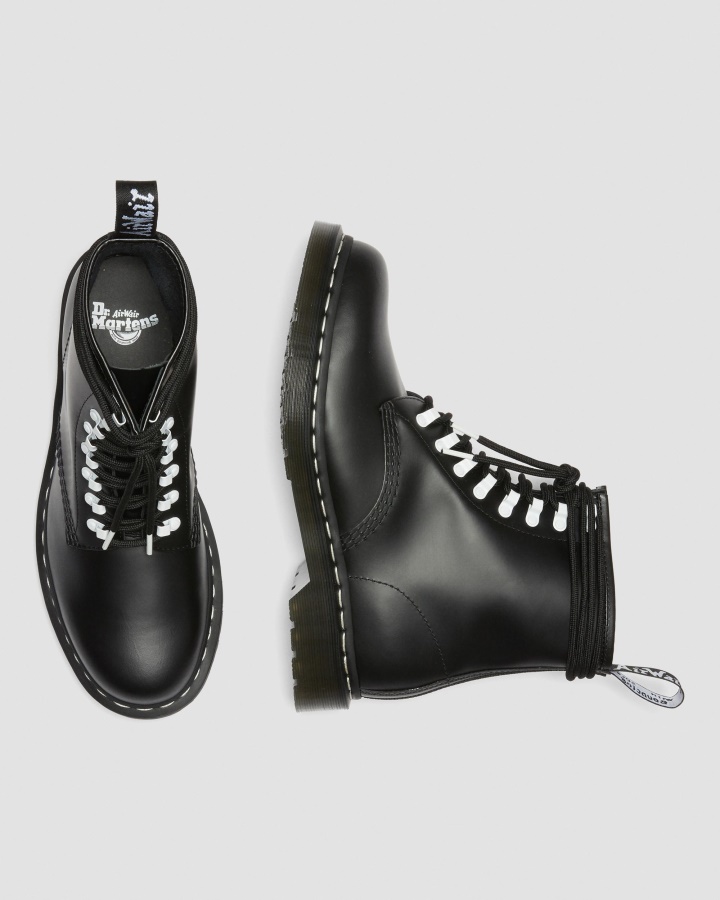 1460 Feronerie Contrast Ghete Cu Siret Piele Neagra Piele Neteda Dr.martens Romania