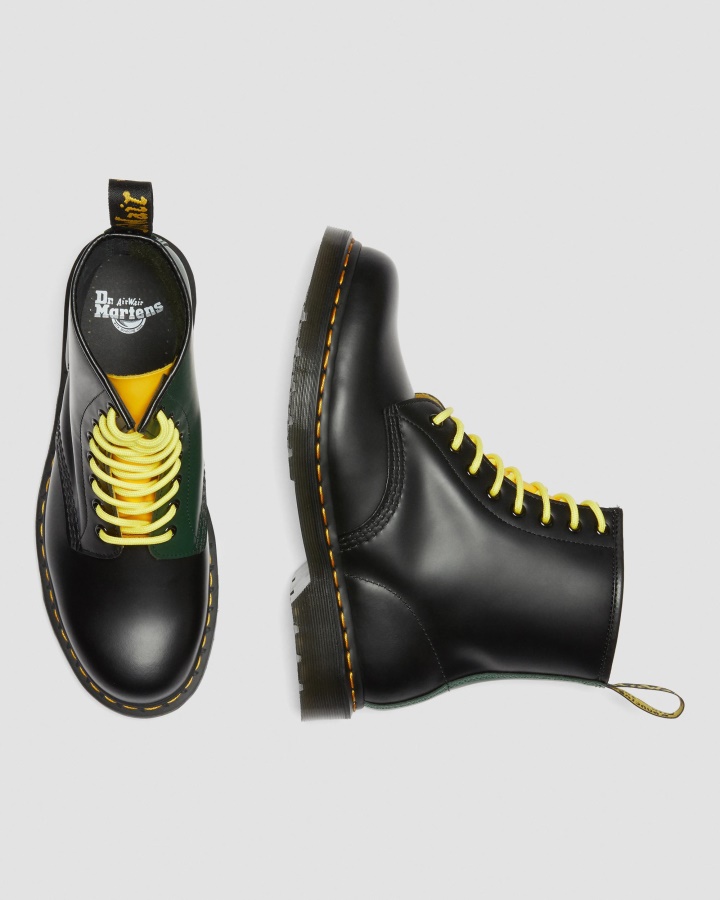 1460 Cizme Cu Siret Piele Neteda Contrast Neagra Piele Neteda Dr.martens Romania