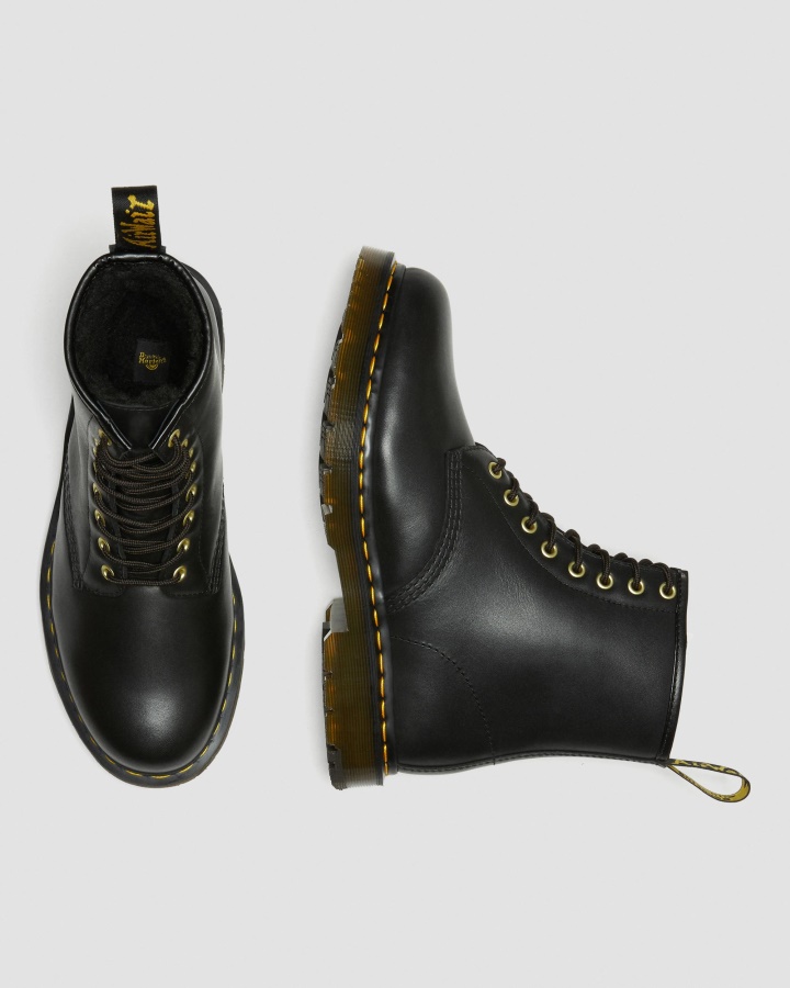 Cizme Dr.martens Romania Black Blizzard Wp 1460 Dm's Wintergrip Din Piele Cu Siret