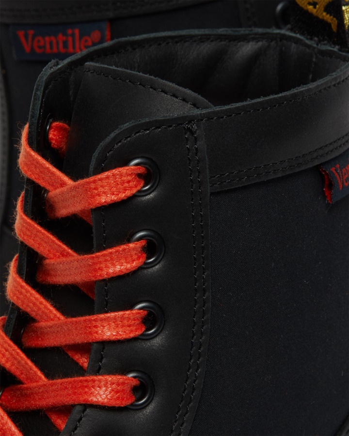 Cizme Negru Dockyard+ventile Dr.martens Romania 1460 Panou Fabricat In Piele Anglia