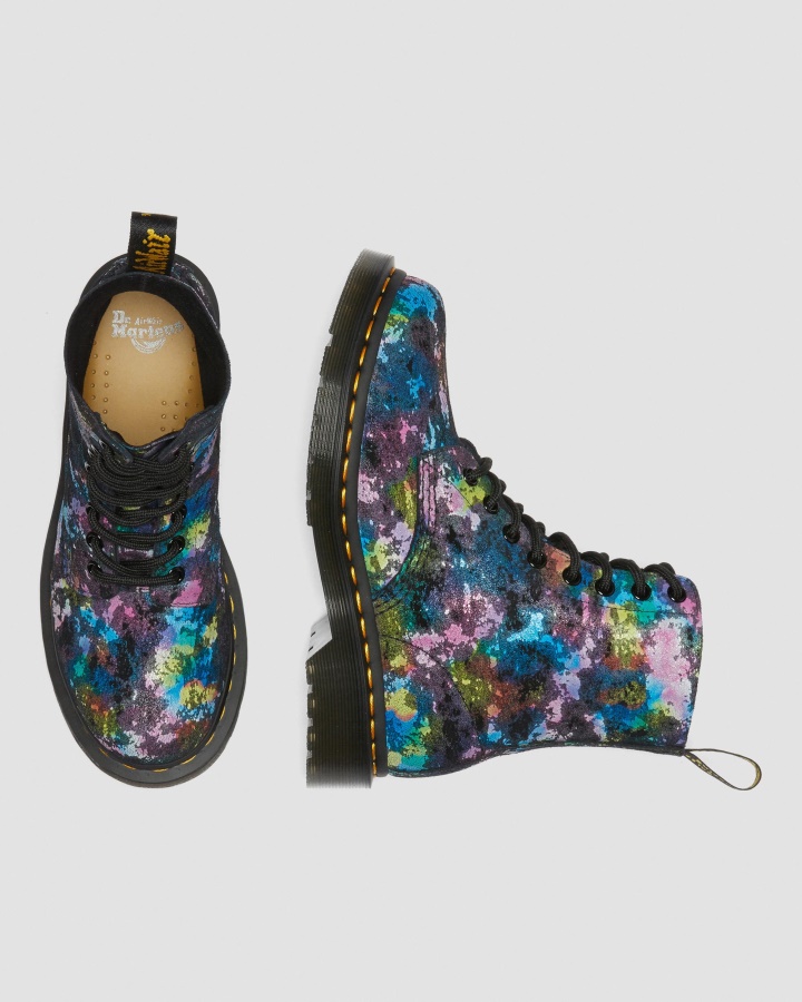 Dr.martens Romania Negru 1460 Pascal Confetti Piele Intoarsa Cizme Siret