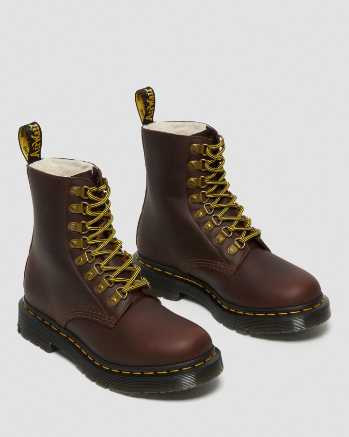 1460 Pascal Dm's Wintergrip Cizme Cu Siret Din Piele Maro Plug De Zapada Dr.martens Romania