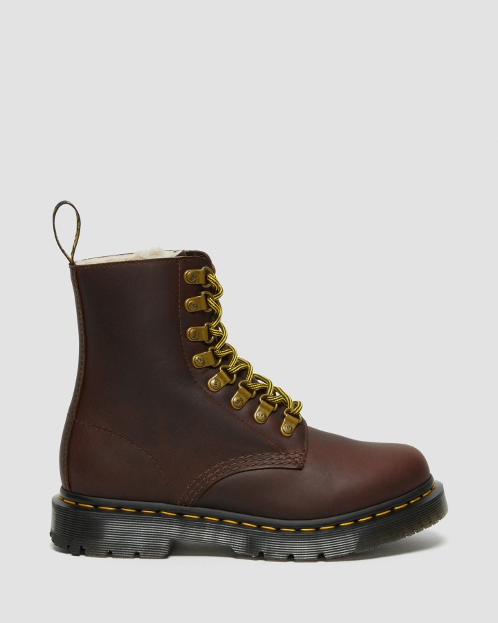 1460 Pascal Dm's Wintergrip Cizme Cu Siret Din Piele Maro Plug De Zapada Dr.martens Romania