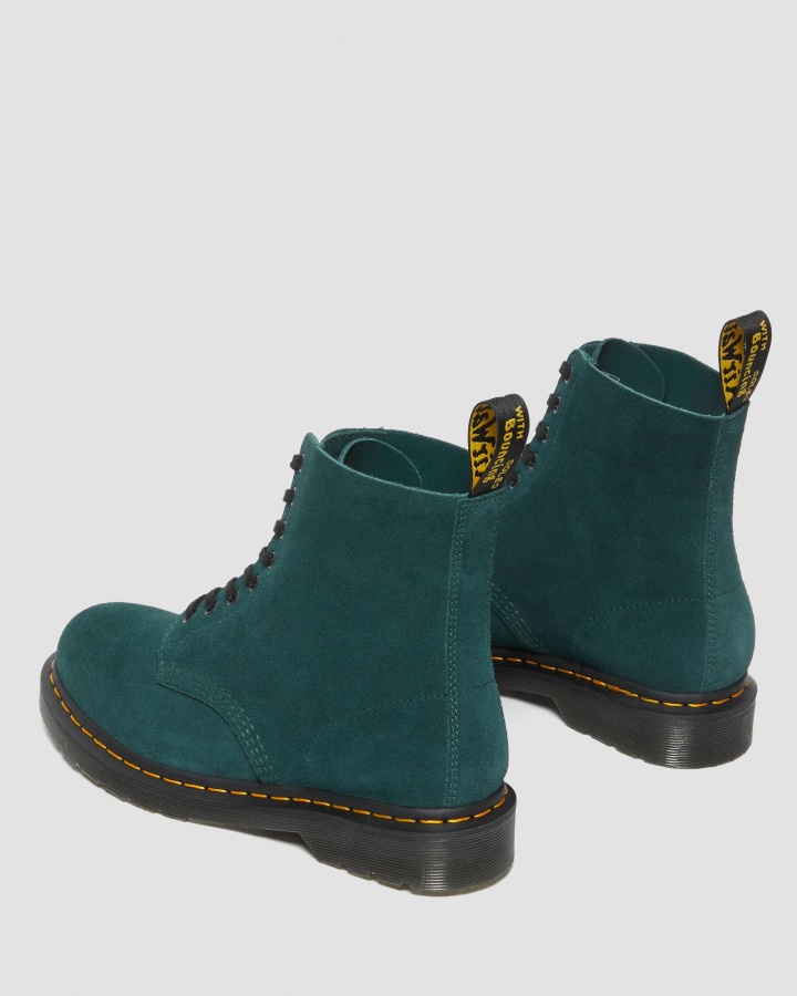 Cizme Dr.martens Romania Verde 1460 Pascal Piele Intoarsa Cu Siret