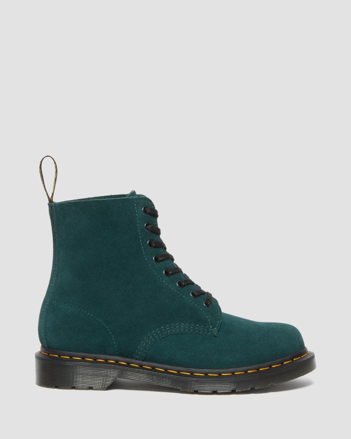 Cizme Dr.martens Romania Verde 1460 Pascal Piele Intoarsa Cu Siret