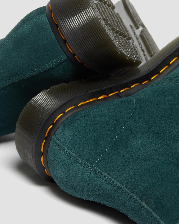 Cizme Dr.martens Romania Verde 1460 Pascal Piele Intoarsa Cu Siret