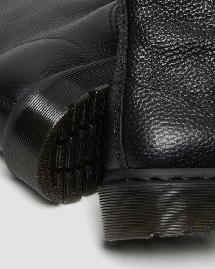 Cizme De Dama Dr.martens Romania 1460 Pascal Din Piele Nappa Frezata Neagra Cu Fermoar