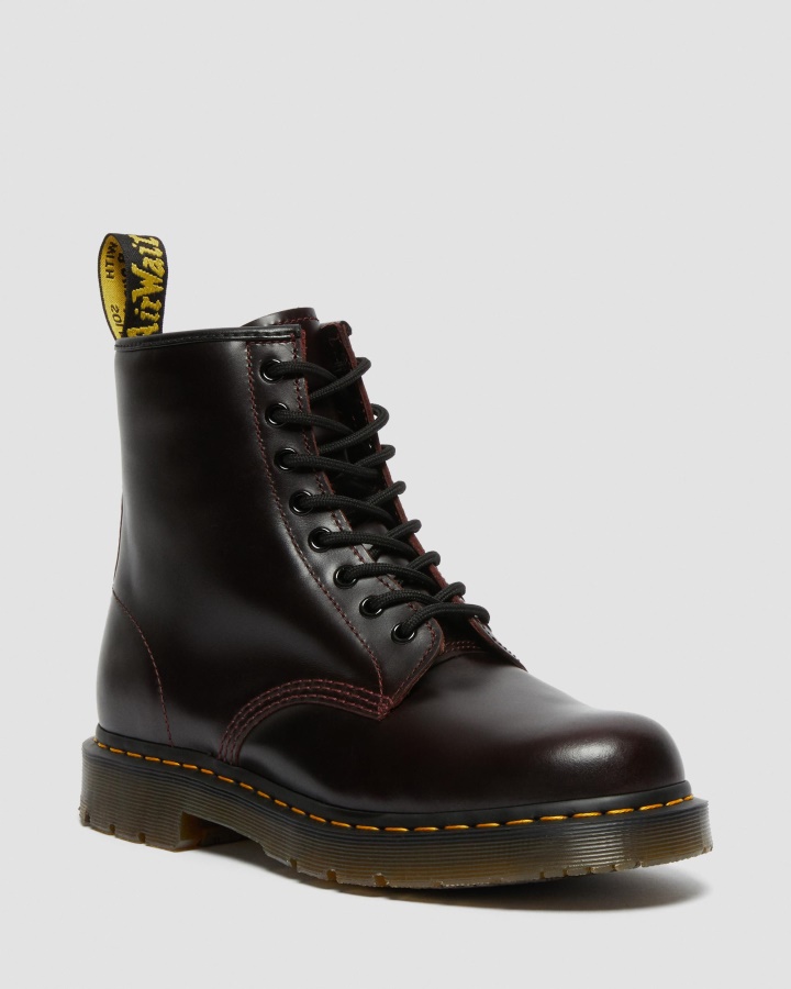 Oxblood Atlas Dr.martens Romania 1460 Cizme Antiderapante Din Piele Atlas Cu Siret