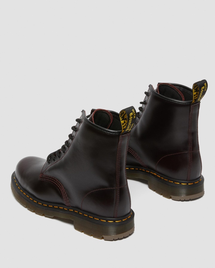 Oxblood Atlas Dr.martens Romania 1460 Cizme Antiderapante Din Piele Atlas Cu Siret