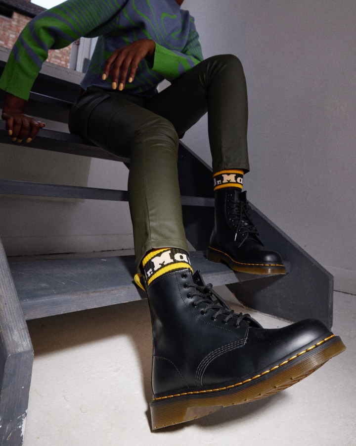 1460 Cizme Cu Siret Piele Neteda Piele Neteda Neagra Dr.martens Romania