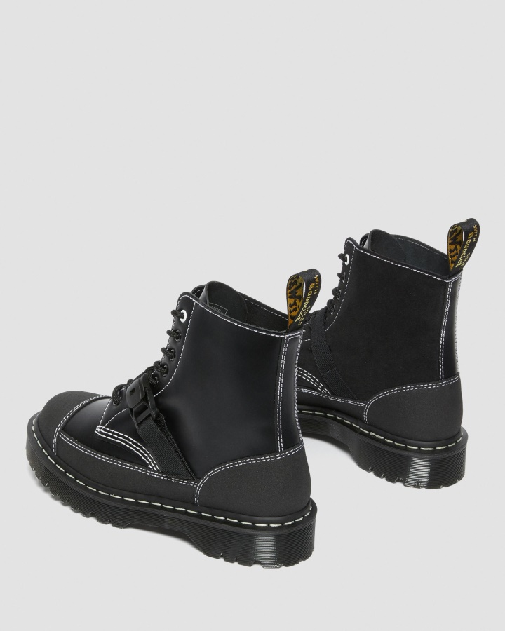 1460 Tech Made In England Piele Cizme Cu Sireturi Piele Neteda Neagra Dr.martens Romania