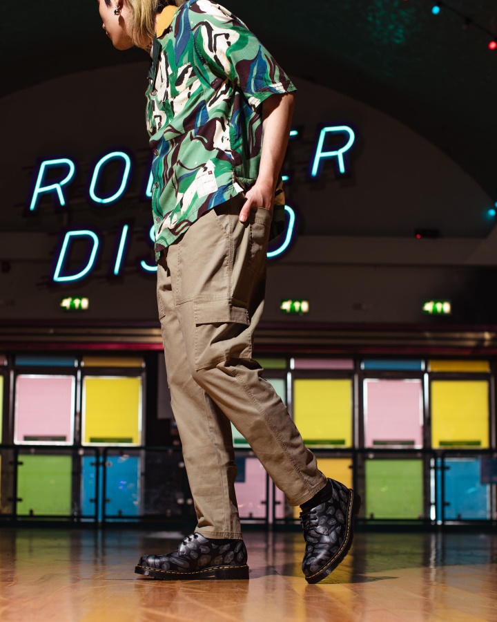 Dr.martens Romania Pantofi Oxford Cu Imprimeu Leopard Distorsionat 1461 Negru Leopard