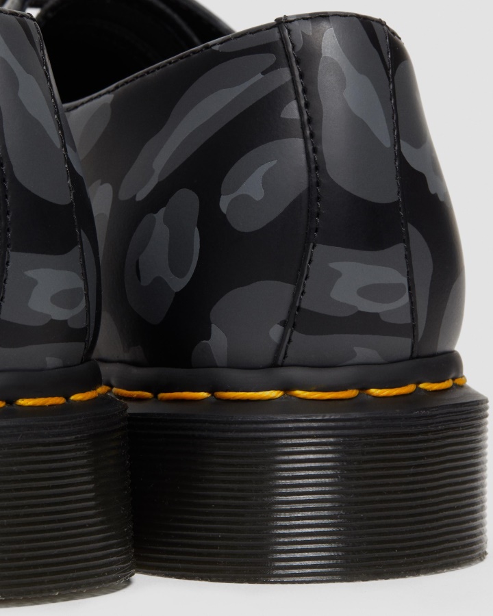 Dr.martens Romania Pantofi Oxford Cu Imprimeu Leopard Distorsionat 1461 Negru Leopard