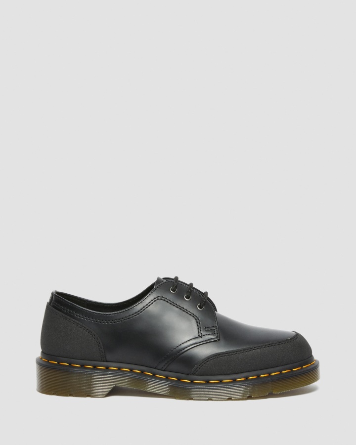Dr.martens Romania Black Smooth+dual Original 1461 Guard Panel Piele Pantofi Oxford