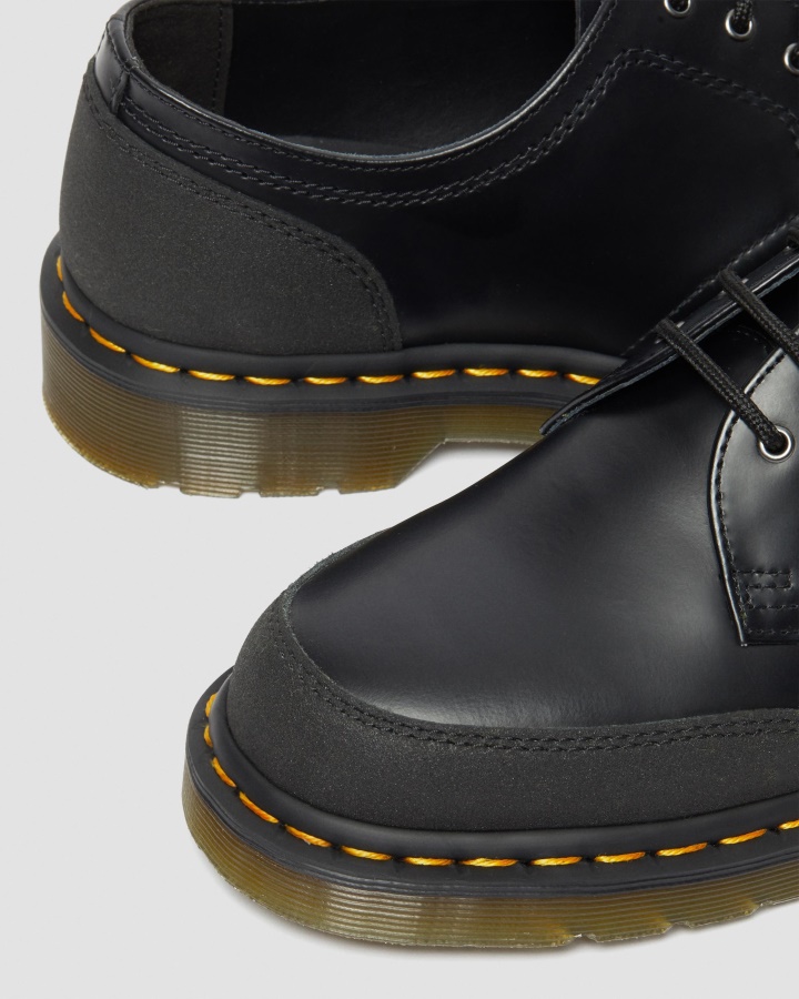 Dr.martens Romania Black Smooth+dual Original 1461 Guard Panel Piele Pantofi Oxford