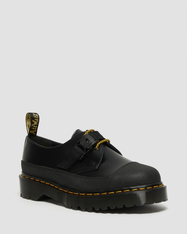 Negru Neted+dual Original Dr.martens Romania 1461 Fabricat în Anglia Pantofi Oxford Bex Tech Din Piele Netedă