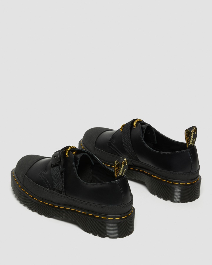 Negru Neted+dual Original Dr.martens Romania 1461 Fabricat în Anglia Pantofi Oxford Bex Tech Din Piele Netedă