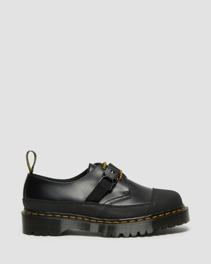 Negru Neted+dual Original Dr.martens Romania 1461 Fabricat în Anglia Pantofi Oxford Bex Tech Din Piele Netedă