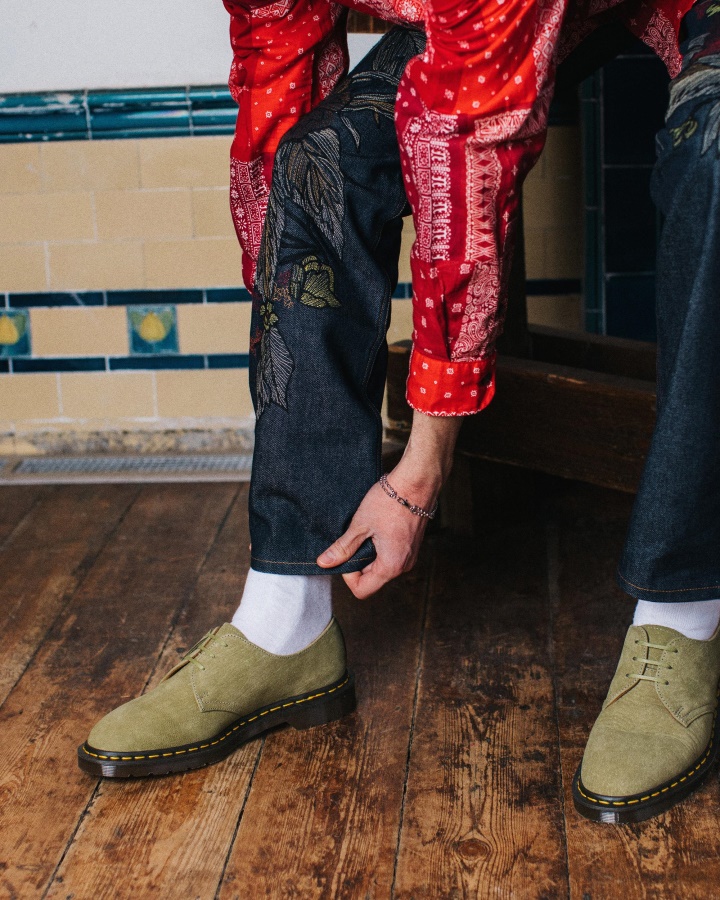 1461 Made In Anglia Pantofi Oxford Din Piele Nubuc Verde Dr.martens Romania