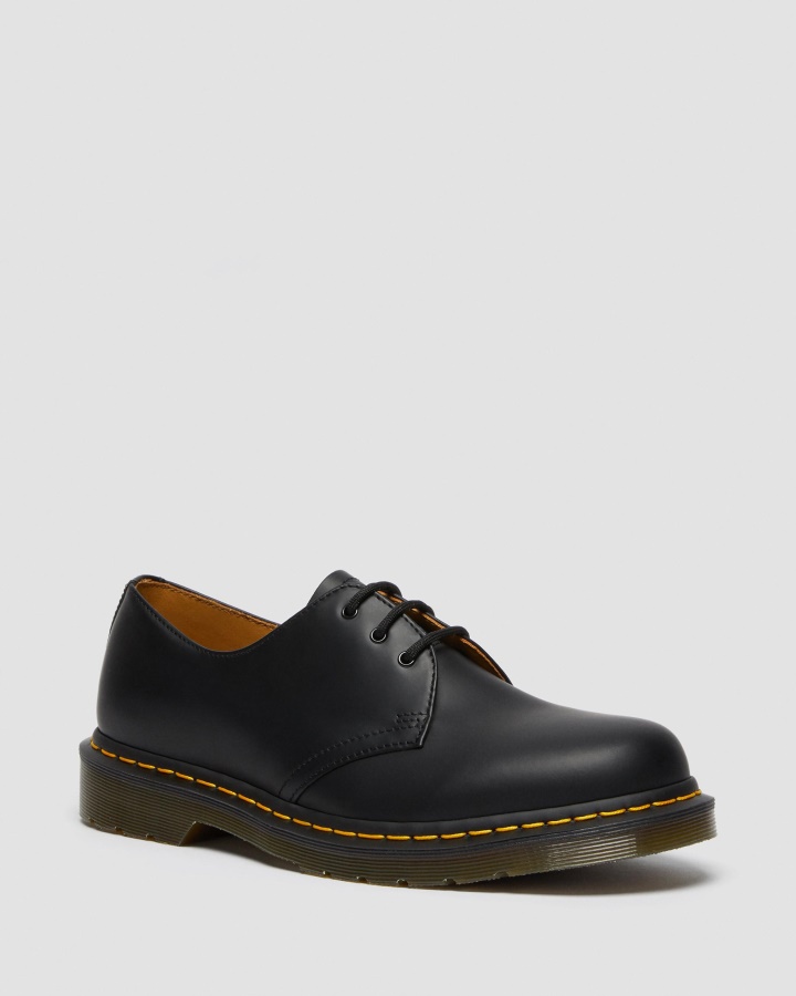 Dr.martens Romania Piele Neteda Neagra 1461 Pantofi Oxford Piele Neteda