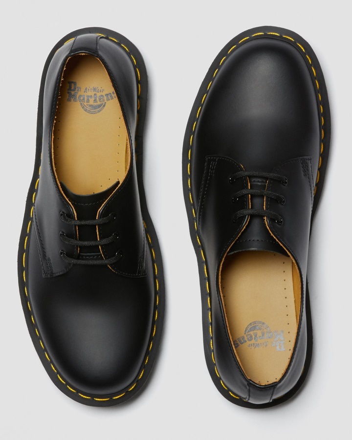 Dr.martens Romania Piele Neteda Neagra 1461 Pantofi Oxford Piele Neteda