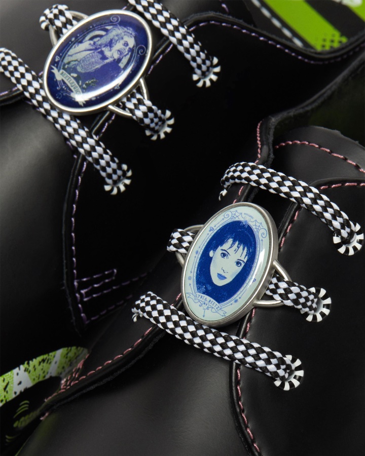 1461 Wb Beetlejuice Pantofi Oxford Din Piele Netedă Dr.martens Romania Piele Netedă Neagră