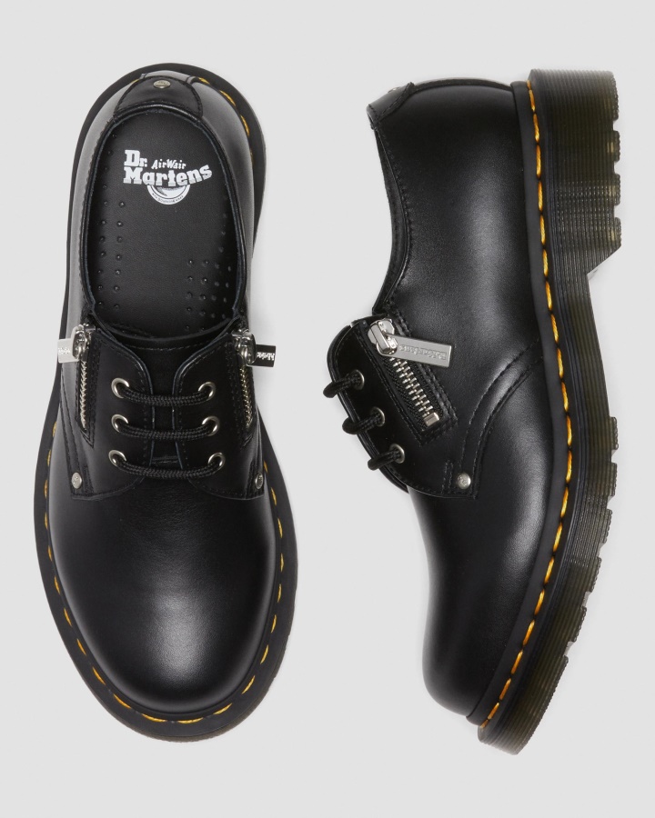 1461 Pantofi Oxford Din Piele Cu Fermoar Dublu Dr.martens Romania Negru Wanama