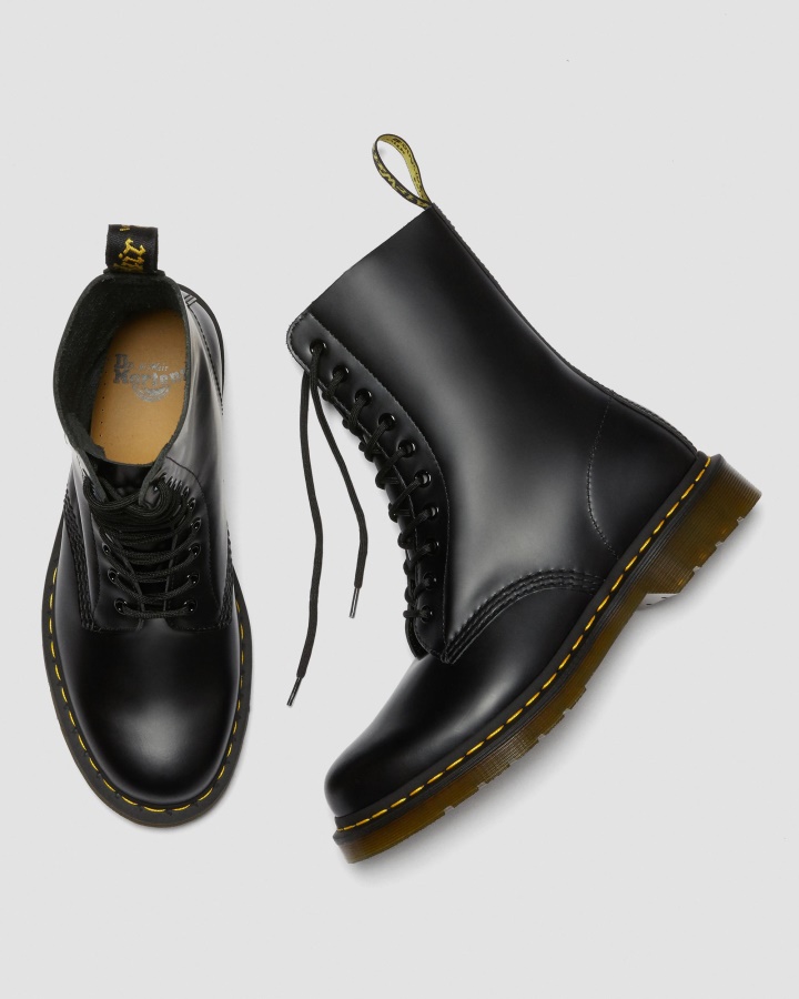 Cizme Netede Piele Neteda Dr.martens Romania 1490 Piele Neteda La Mijlocul Gambei