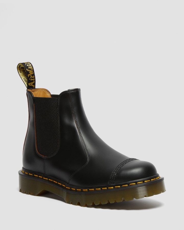 Black Quilon Dr.martens Romania 2976 Bex Made In England Toe Cap Cizme Chelsea