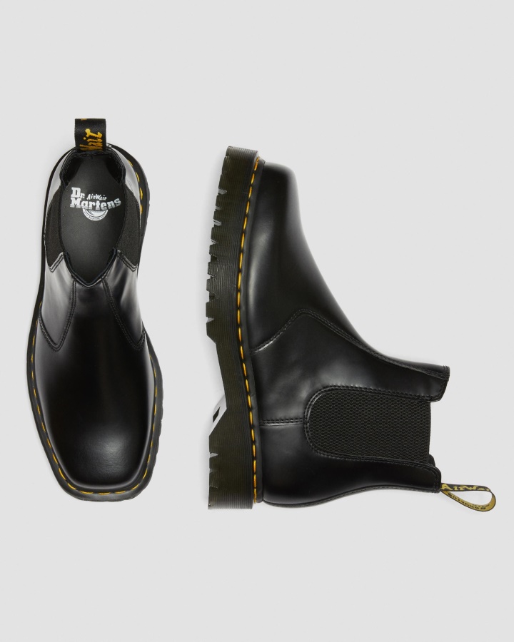 Dr.martens Romania Netede Lustruite Netede 2976 Bex Cizme Chelsea Din Piele Cu Vârf Pătrat
