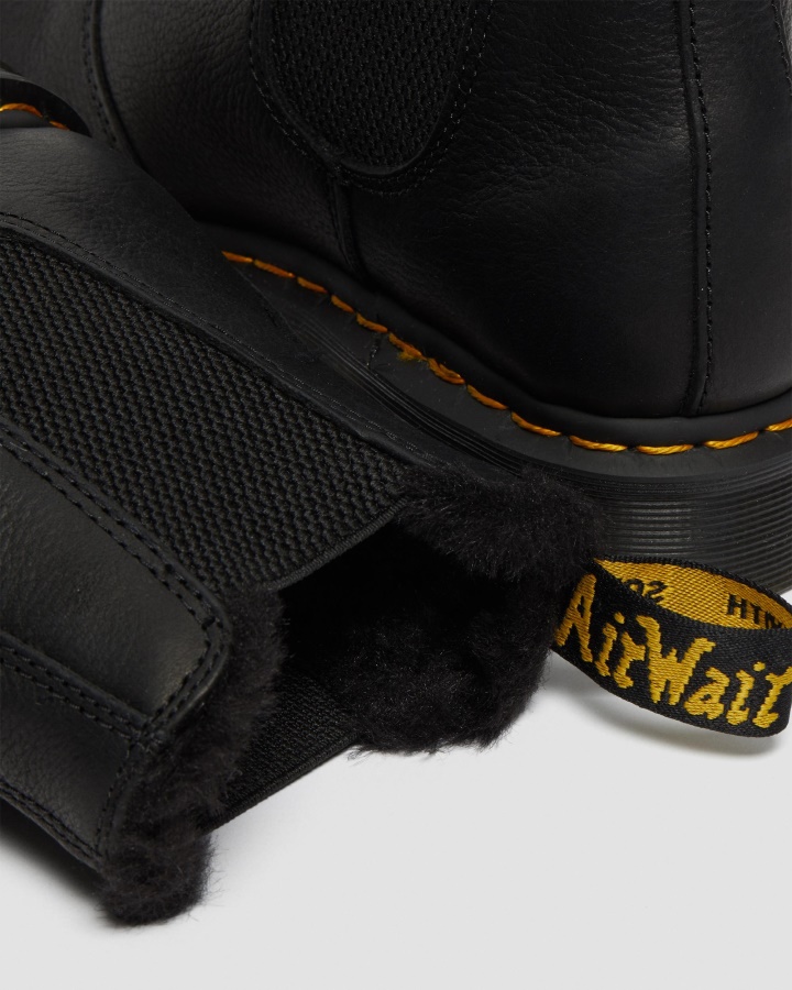 Cizme Chelsea Căptușite Cu Blană Artificială Dr.martens Romania 2976 Ambasador Negru