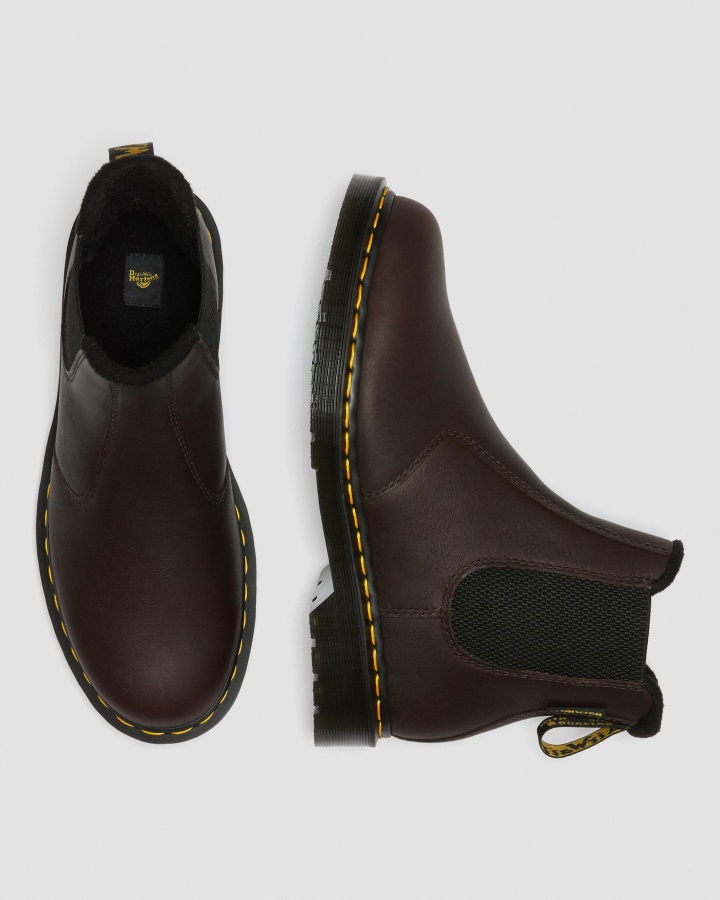 2976 Cizme Chelsea Din Piele Warmwair Dr.martens Romania Maro Inchis Valor Wp