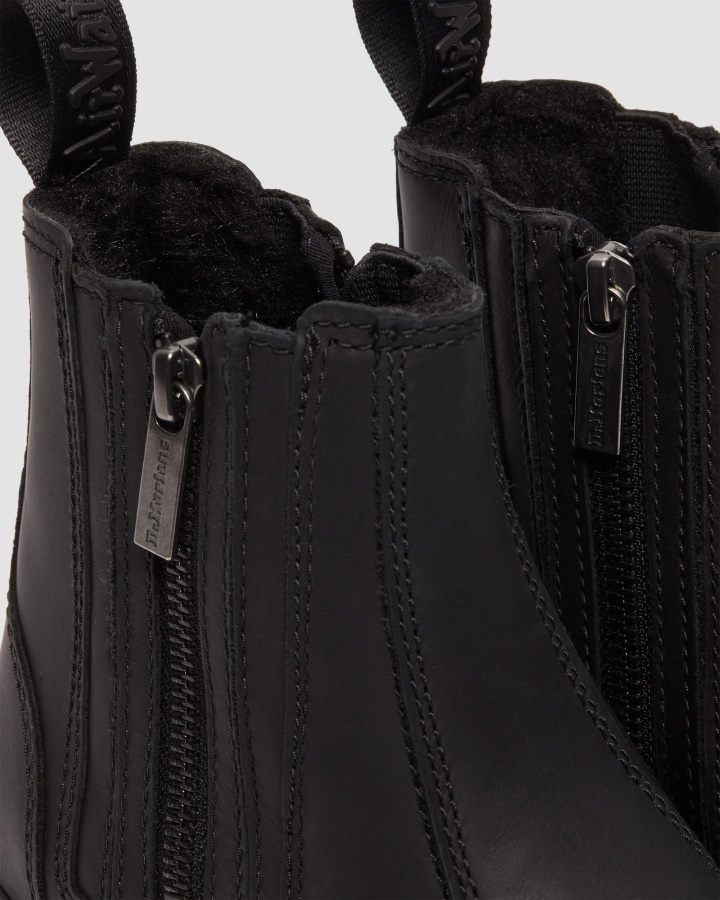 2976 Cizme Chelsea Dm's Wintergrip Cu Fermoar De Dama Neagra Snowplow Dr.martens Romania