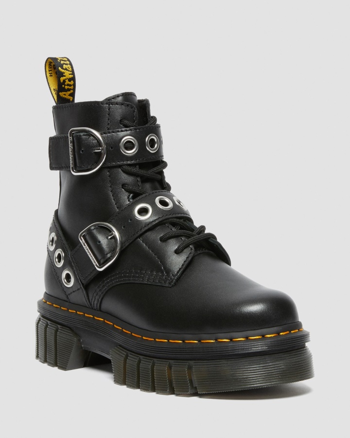 Audrick Hardware Cizme Platforma Piele Dr.martens Romania Negru Nappa Lux
