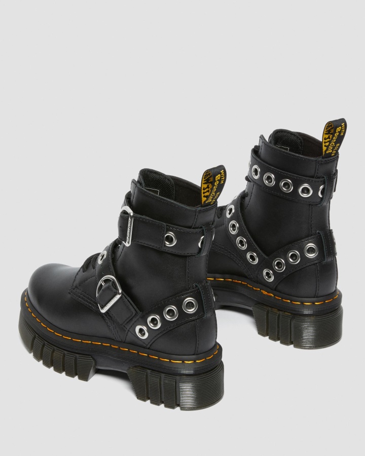 Audrick Hardware Cizme Platforma Piele Dr.martens Romania Negru Nappa Lux
