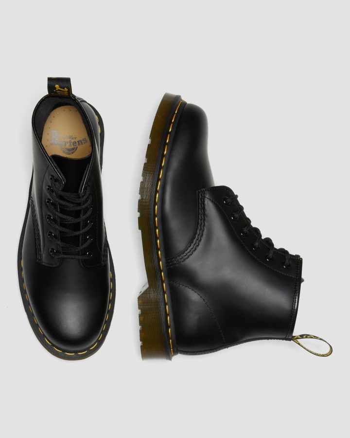 Botine Netede Piele Neteda Dr.martens Romania 101 Galben Cusaturi Piele Neteda