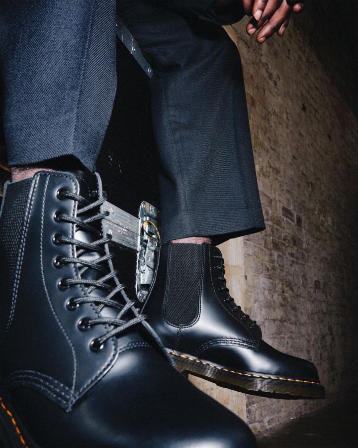 1460 Cizme Harper Piele Neteda Cu Siret Canada Dr.martens Romania Piele Neteda Neagra