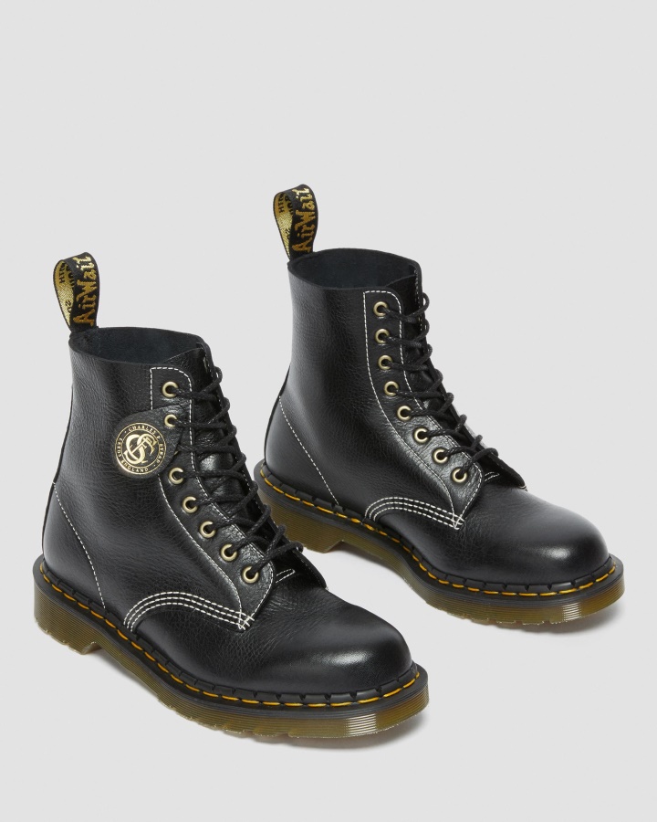 1460 Pascal Made In England Cizme Clasice Din Piele Cu Siret Dr.martens Romania Negru Kudu Clasic