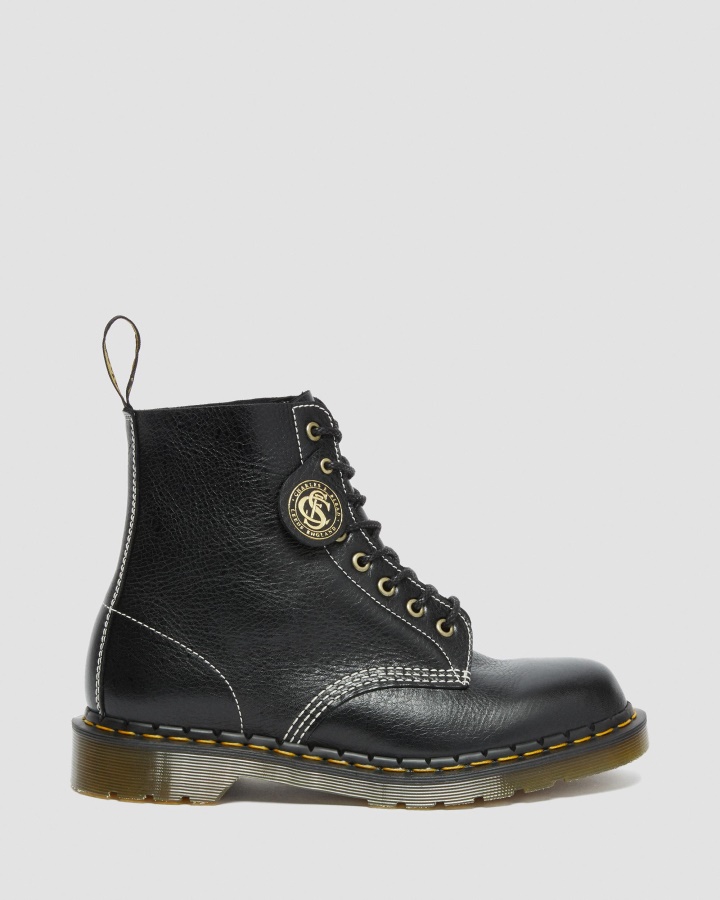 1460 Pascal Made In England Cizme Clasice Din Piele Cu Siret Dr.martens Romania Negru Kudu Clasic