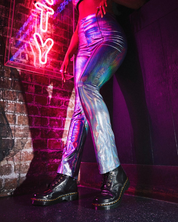 1460 Cizme De Dama Din Piele Lacuita, Canada Dr.martens Romania, Neagra, Lacuita