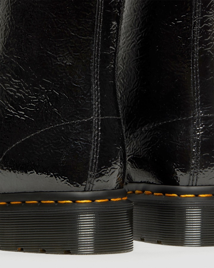 1460 Cizme De Dama Din Piele Lacuita, Canada Dr.martens Romania, Neagra, Lacuita