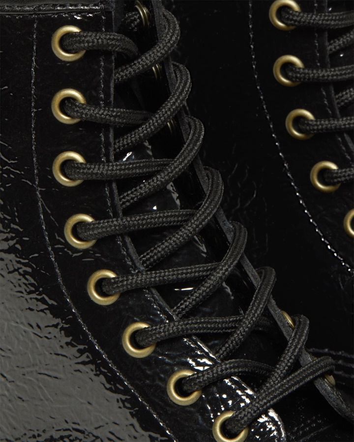 1460 Cizme De Dama Din Piele Lacuita, Canada Dr.martens Romania, Neagra, Lacuita