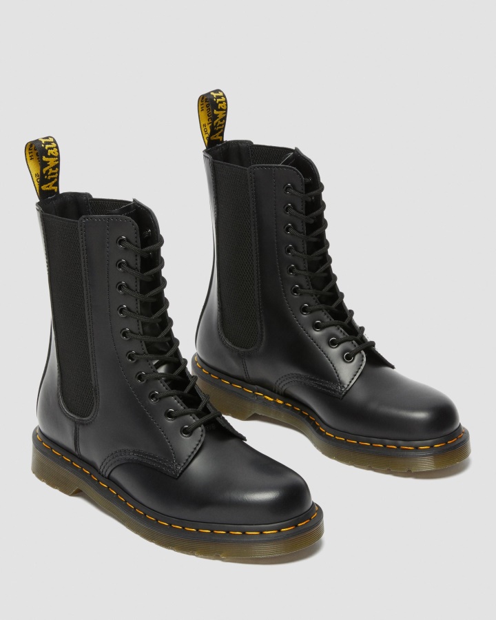 1490 Cizme Harper Piele Cu Siret Dr.martens Romania Piele Neteda Neagra