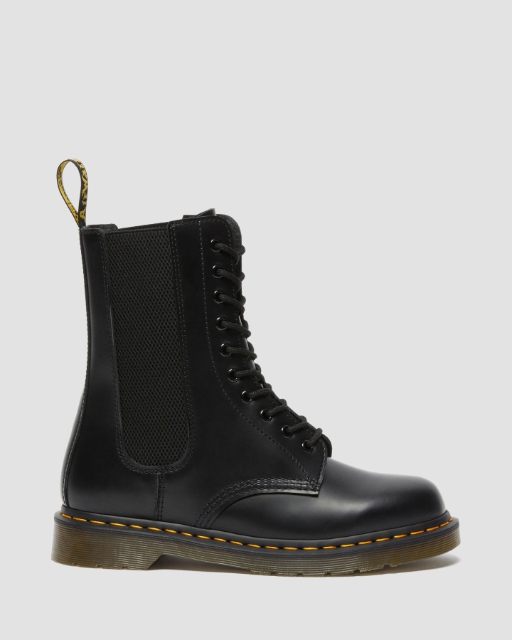 1490 Cizme Harper Piele Cu Siret Dr.martens Romania Piele Neteda Neagra