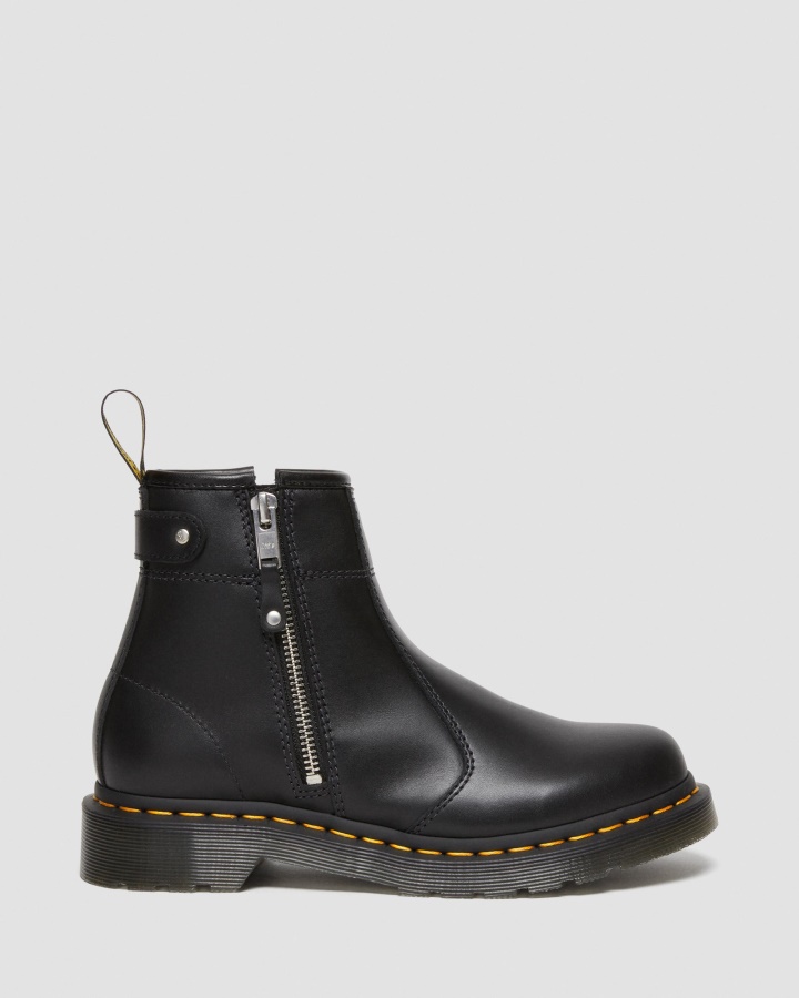 2976 Cizme Chelsea Din Piele Cu Fermoar Dublu Canada Dr.martens Romania Negru Wanama